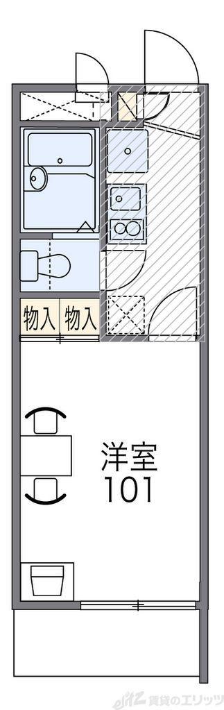 レオパレスミストラル千里(1K/3階)の間取り写真
