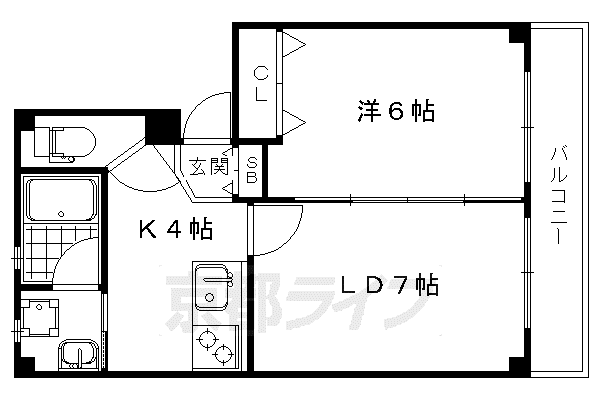 AKANEマンション(2K/2階)の間取り写真
