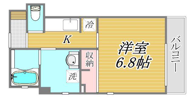 グランピア蒲田(1K/3階)の間取り写真