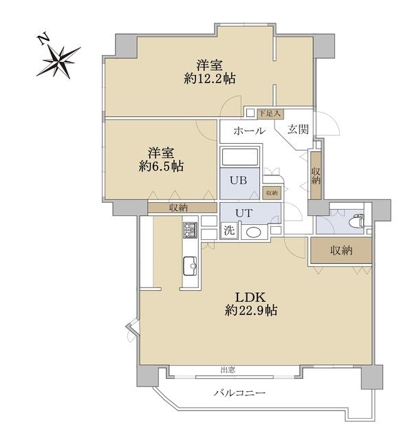 シアス羊ヶ丘通(2LDK/10階)の間取り写真