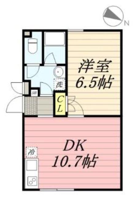 PASEO代田橋(1LDK/5階)の間取り写真