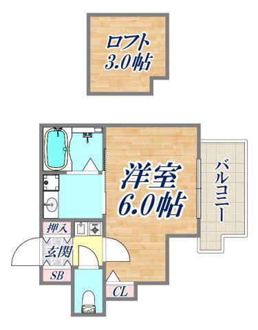 エステムコート神戸県庁前Ⅲフィエルテ(1K/5階)の間取り写真