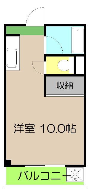 ヴィンテージMS(ワンルーム/3階)の間取り写真