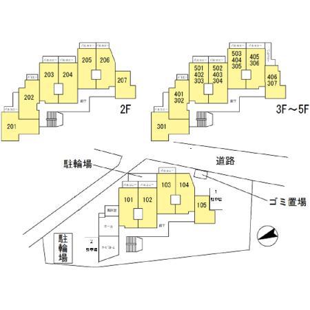 フェニックス厚木(ワンルーム/2階)の間取り写真