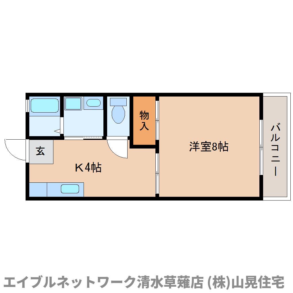 コーポKUIKE(1K/2階)の間取り写真