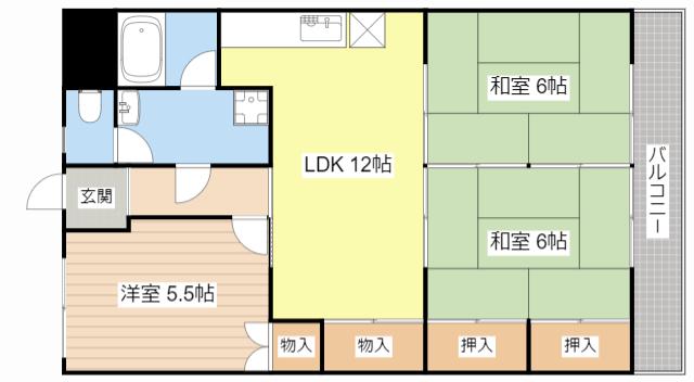 ライフレジデンス21(3LDK/4階)の間取り写真