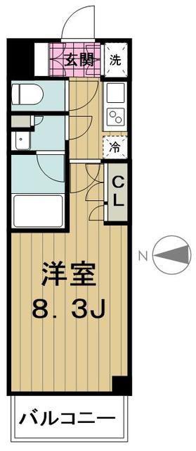 HY`S REVE(1K/3階)の間取り写真
