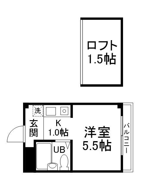 ウインライフ淀(1K/4階)の間取り写真