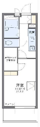 レオパレスメゾン MII(1K/4階)の間取り写真