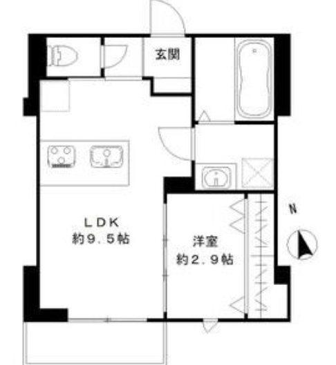 LACINE DAYS(1LDK/3階)の間取り写真