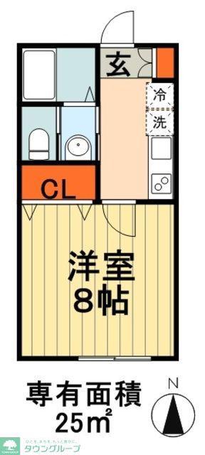 グランパーク(1K/1階)の間取り写真