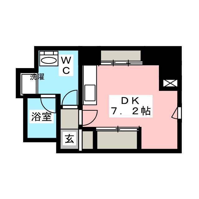 レジディア神田(ワンルーム/1階)の間取り写真