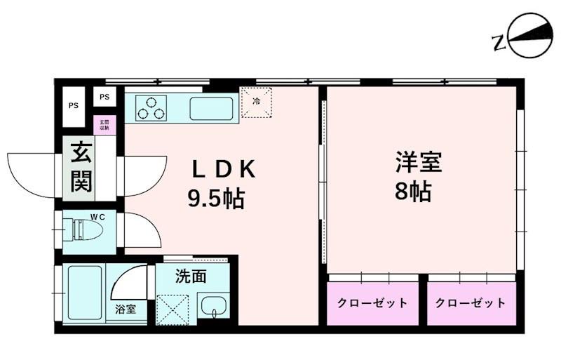 パークマンション(1LDK/3階)の間取り写真