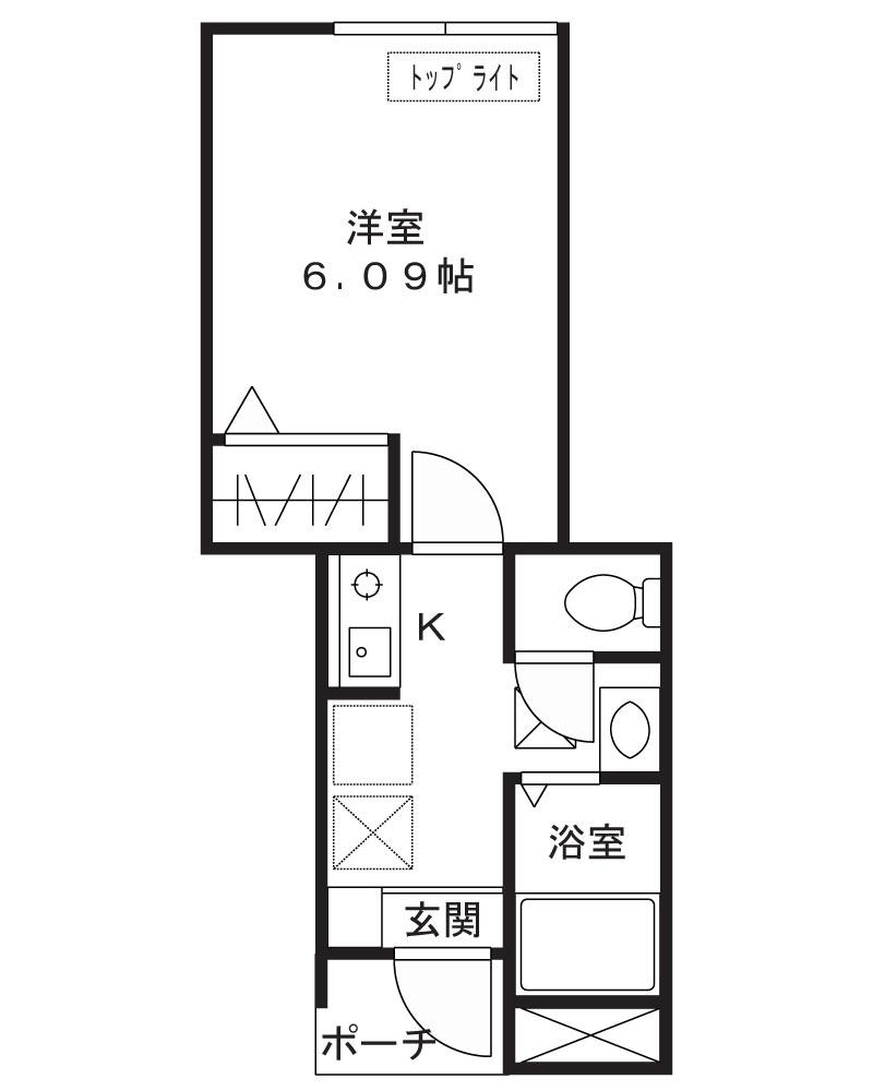 BOOGIEHOUSE(1K/1階)の間取り写真
