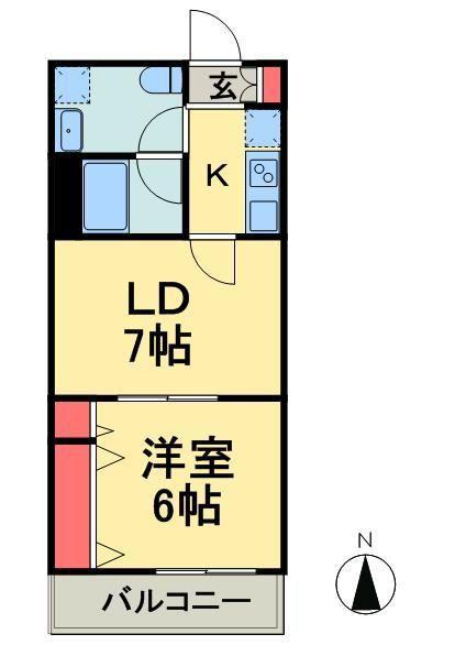 パークアクシス亀戸(1LDK/9階)の間取り写真