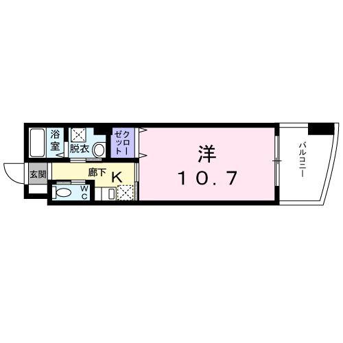 クレメント タカラ(1K/7階)の間取り写真