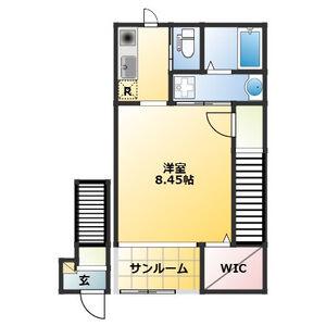 CREATIO(1K/2階)の間取り写真