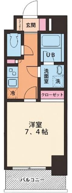 第10シントウキョウビル(1K/10階)の間取り写真