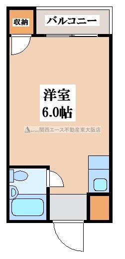エトワールヴィルR瓜生堂(ワンルーム/3階)の間取り写真