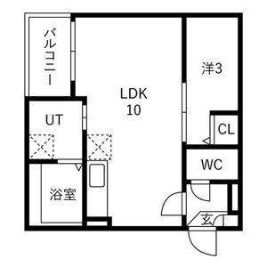 JACK HORENII(1LDK/1階)の間取り写真