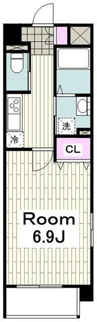 リヴィエール横濱(1K/1階)の間取り写真