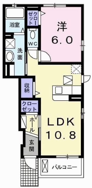 フリッシュ リヒトI(1LDK/1階)の間取り写真