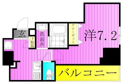 アーバンパーク綾瀬III(1K/5階)の間取り写真