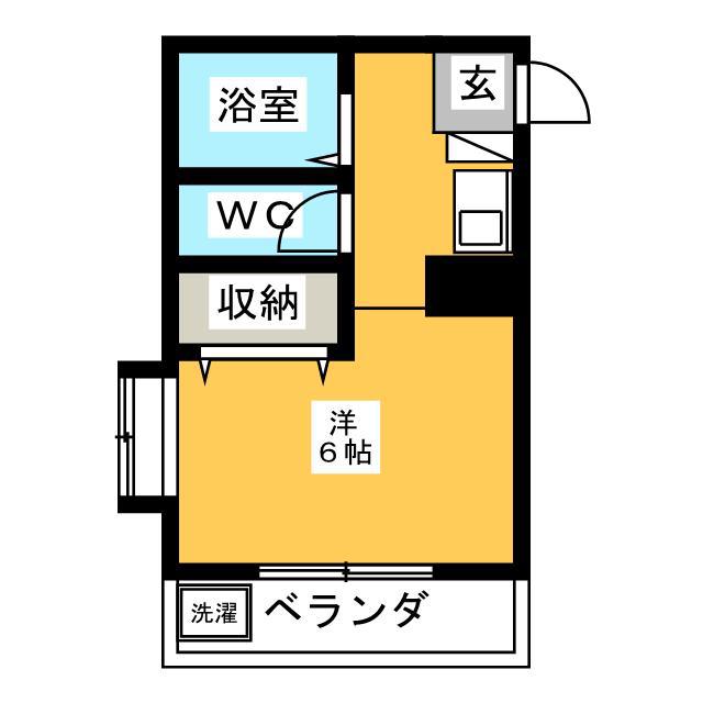 プレステージ東大和(ワンルーム/3階)の間取り写真