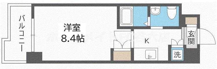 GRAMERCY NIPPONBASHI(1K/2階)の間取り写真
