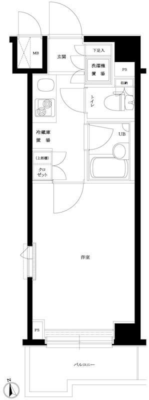 ルーブル狛江(1K/6階)の間取り写真