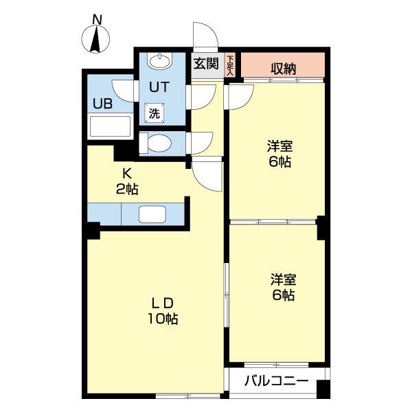JNO31(2LDK/1階)の間取り写真