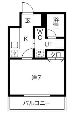 エルスタンザ通町(1K/2階)の間取り写真
