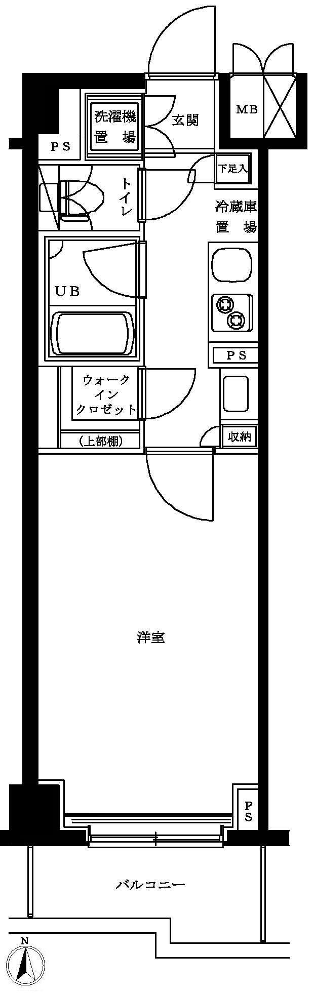 ルーブル亀戸天神前(1K/3階)の間取り写真