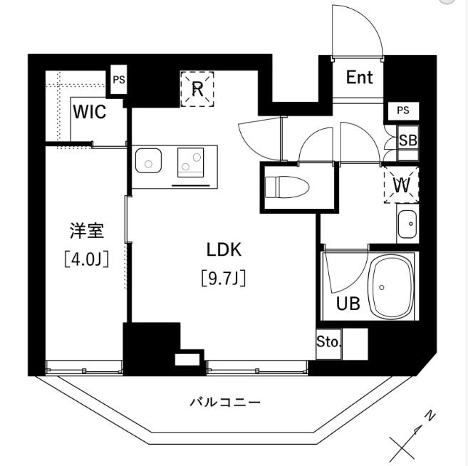 ARKMARK上池袋(1LDK/5階)の間取り写真