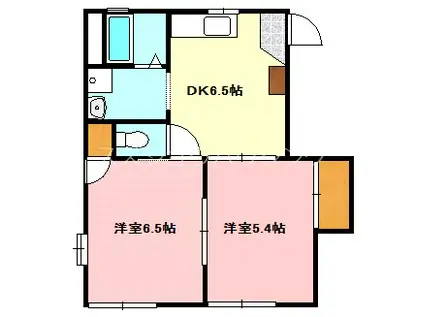 パークシティ(2DK/1階)の間取り写真