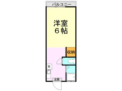 OSハウスA(ワンルーム/2階)の間取り写真