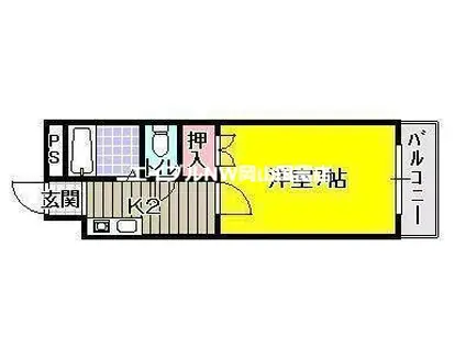 恵比寿ハイツ(1K/2階)の間取り写真