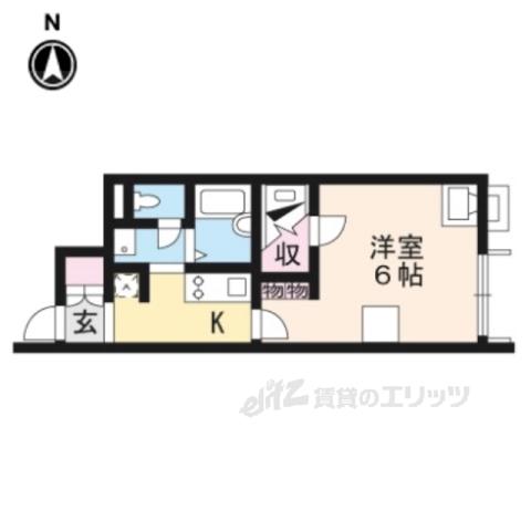 レオネクスト伊吹Ⅱ(1K/1階)の間取り写真