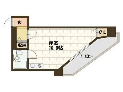 STUDIO64(ワンルーム/5階)の間取り写真