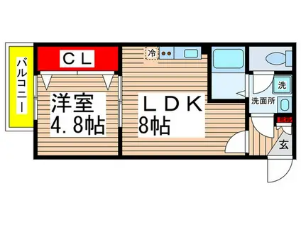 ロアジス幕張(1LDK/3階)の間取り写真