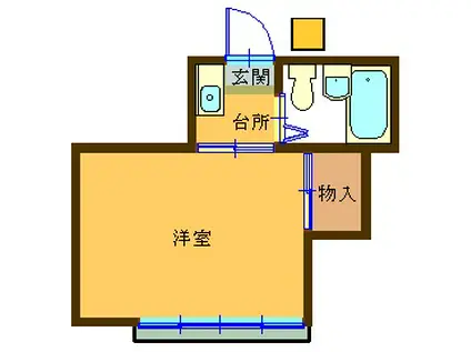 ハイツシャロン(1K/2階)の間取り写真