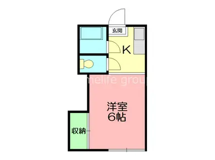 コーポジュネス(1K/2階)の間取り写真