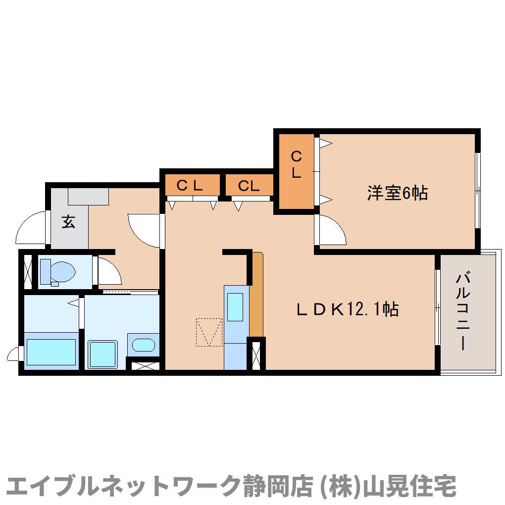 カーサ・ルーチェ(1LDK/1階)の間取り写真