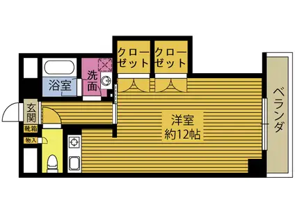 菊家総本店ビル(ワンルーム/5階)の間取り写真