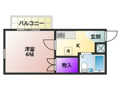 RX豊田(1K/2階)の間取り写真