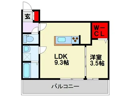 D-ROOM華里(1LDK/1階)の間取り写真