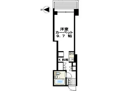 六本木ヒルズレジデンス D棟 東京タワービュー(1K/4階)の間取り写真
