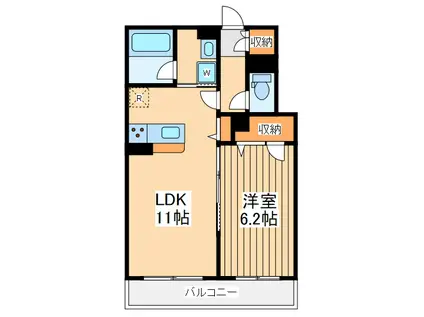 皐 南町田(1LDK/1階)の間取り写真