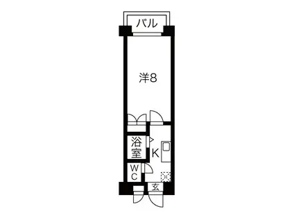 アフロディーテ赤坂(1K/6階)の間取り写真