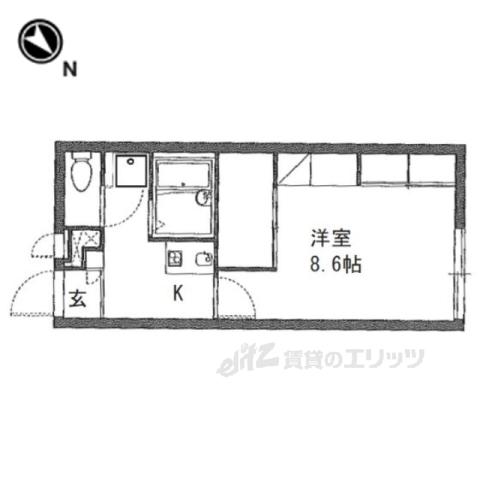 レオパレス 山忠(1K/1階)の間取り写真